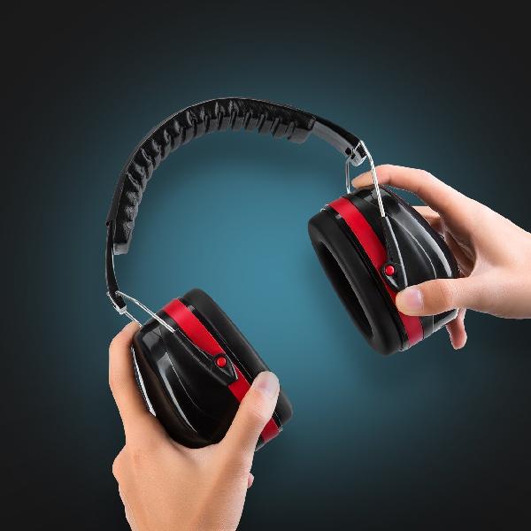 Наушники стрелковые пассивные Hommit Ear Defenders (черные с красным)