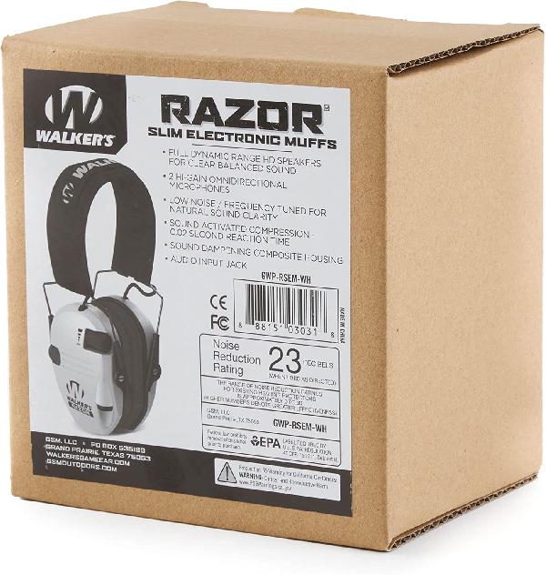 Наушники стрелковые активные Walker's Razor Белые
